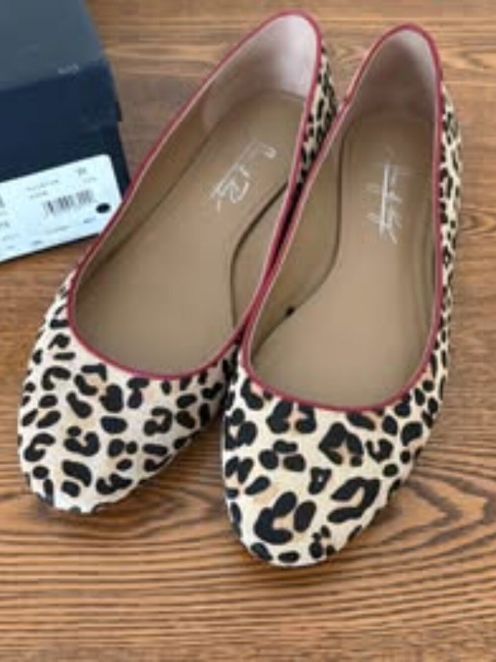Shoes of Prey Leopard Calf Hair Ballet Flats 8W